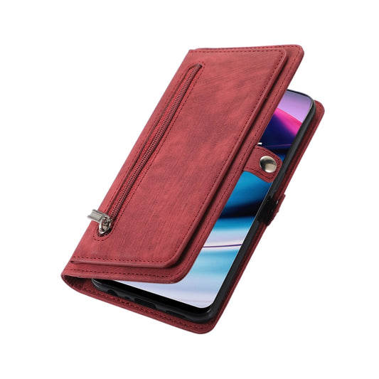 For Nothing Phone 1 Zipper Card Slot Buckle Wallet Leather Phone Case(Red) by buy2fix