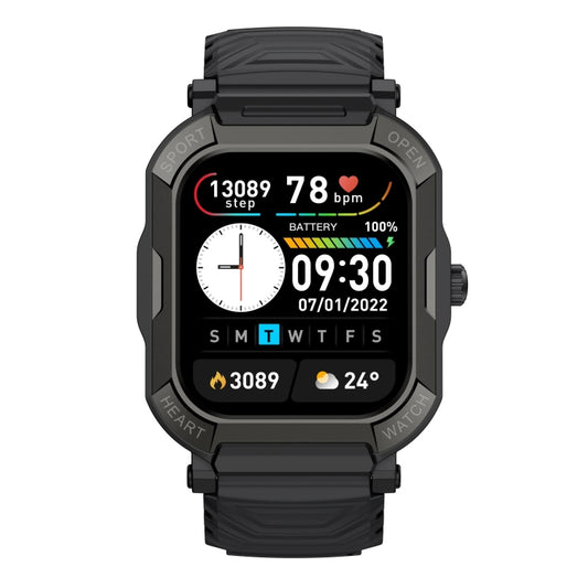 H30 1.91 inch Color Screen Smart Watch,Support Heart Rate Monitoring / Blood Pressure Monitoring(Black) by buy2fix