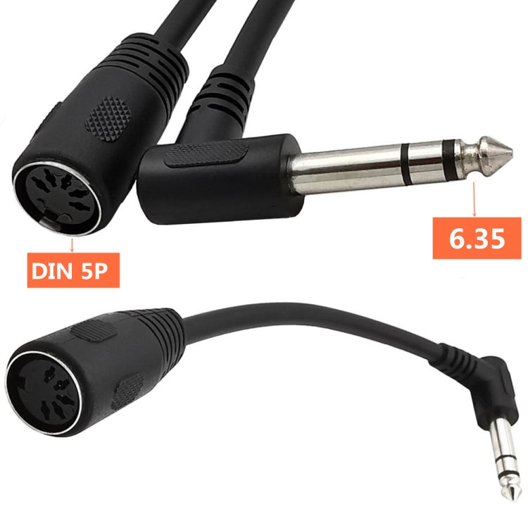 JUNSUNMAY 6.35mm 1/4 inch Male to Female 5 Pin MIDI Audio Stero Adapter, Cable Length: 20cm by JUNSUNMAY