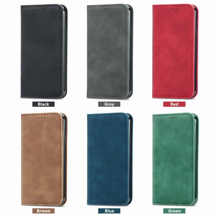 For Google Pixel 7A Retro Skin Feel Magnetic Flip Leather Phone Case(Brown) by buy2fix