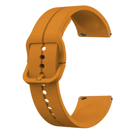 For Xiaomi Haylou RT2 LS10 22mm Loop Silicone Watch Band(Amber Yellow) by buy2fix