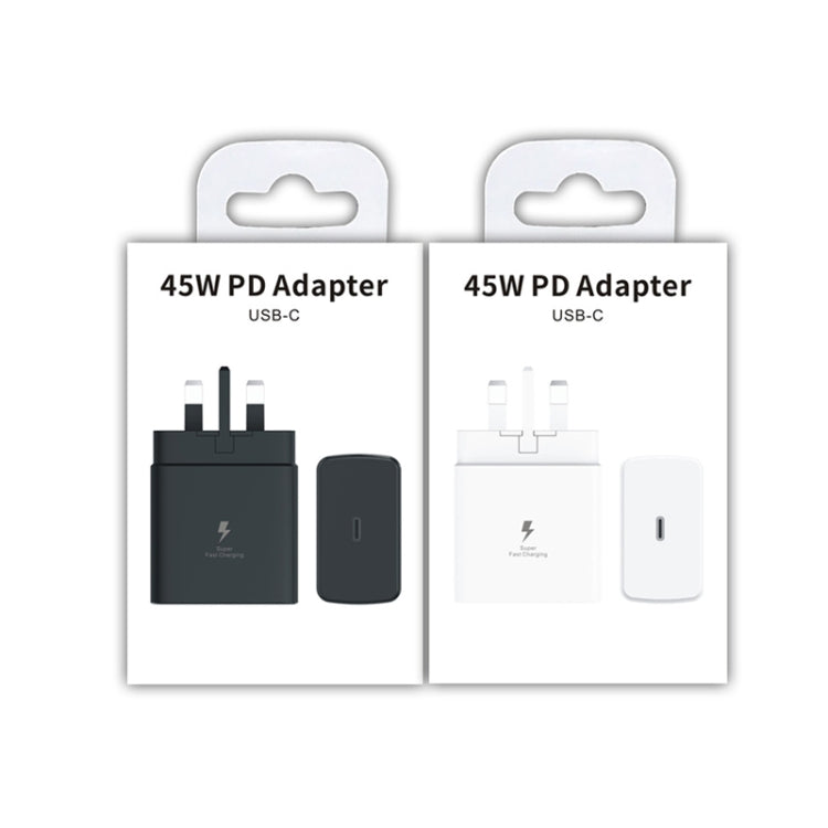 M135 45W USB-C / Type-C Port Fast Charger, UK Plug(Black) by buy2fix