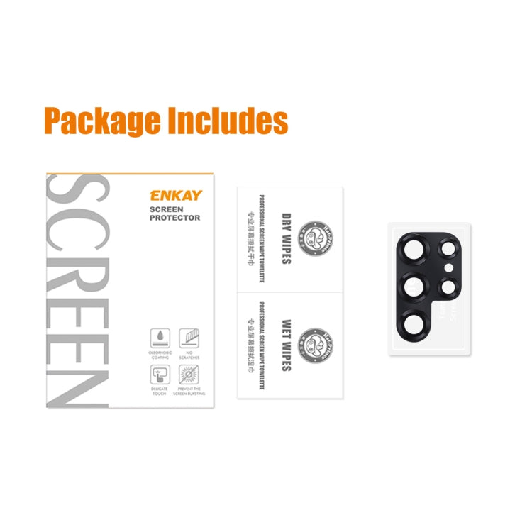 For Samsung Galaxy S23 Ultra ENKAY 9H Rear Camera Lens Aluminium Alloy Tempered Glass Film(Dark Green) by ENKAY