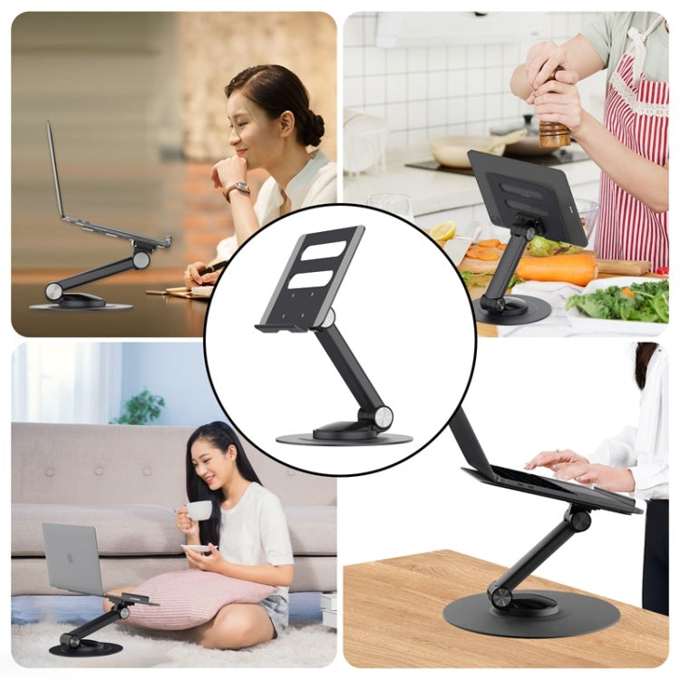 P4 360 Degrees Rotating Aluminum Metal Riser Tablet Laptop PC Stand Holder by buy2fix