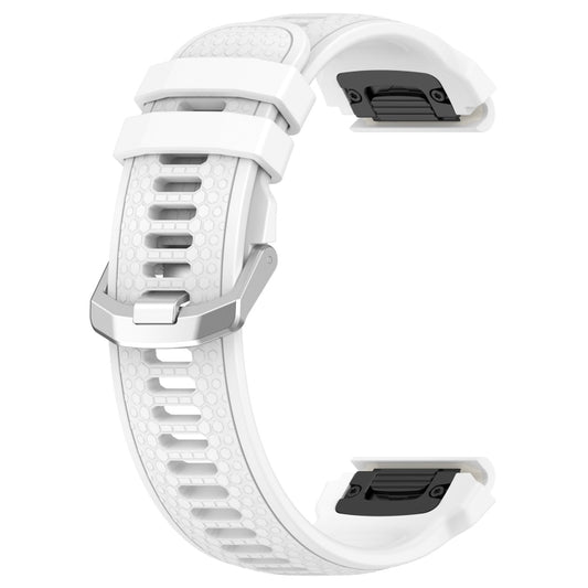 For Amazfit Falcon Dotted Steel Buckle Solid Color Silicone Watch Band(White) by buy2fix