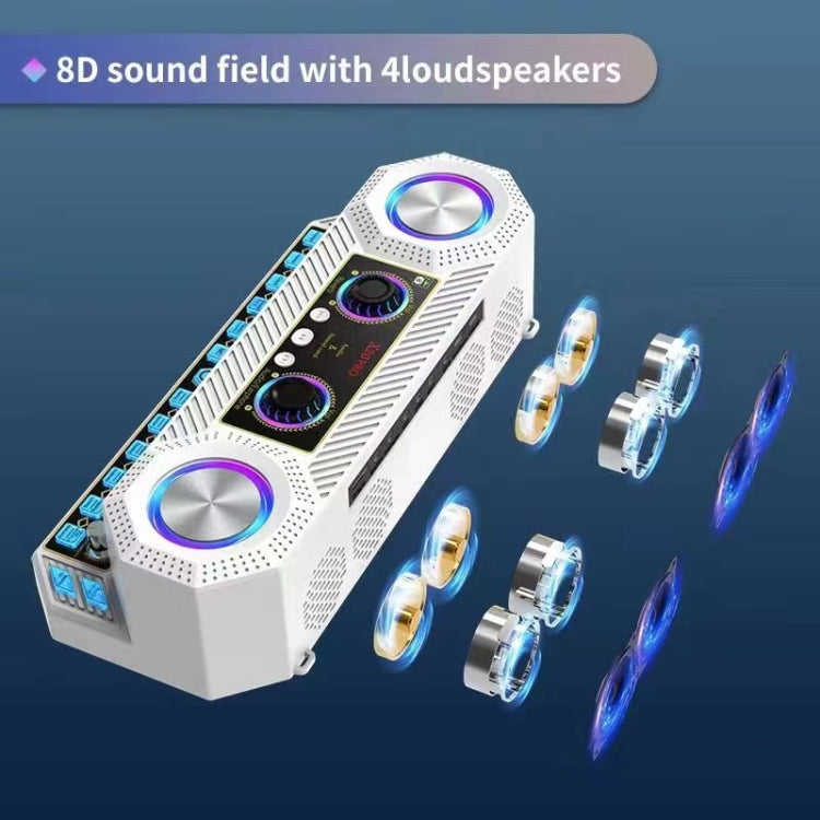 X20 Multifunction Singing Sound Card Audio Machine Square Dance Karaoke Wireless Bluetooth Speaker by buy2fix