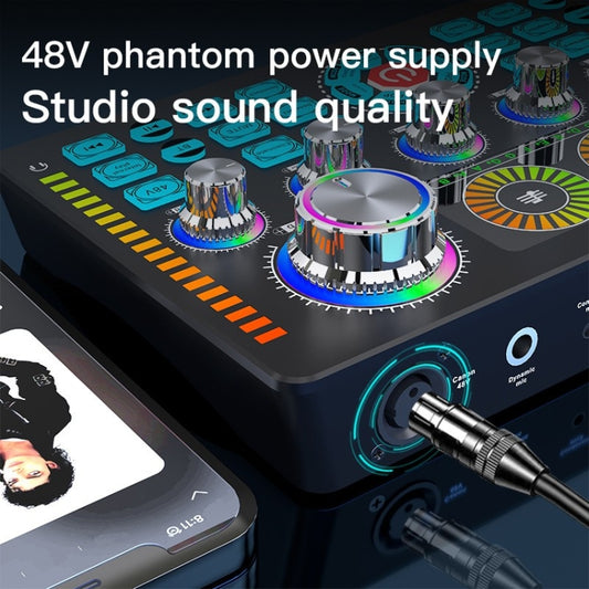 Q7 Live Streaming Sound Card Audio Mixer for Recording Live by buy2fix