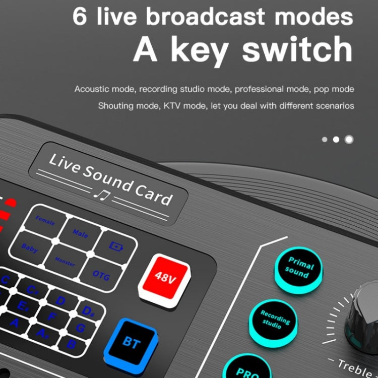 M6 Live Sound Card Multifunctional Wireless Voice Changer Broadcast Mixer by buy2fix