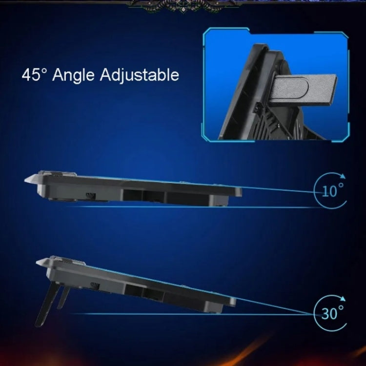 S400 Four Cooling Fans Foldable Adjustable Gaming Laptop Desktop Holder by buy2fix