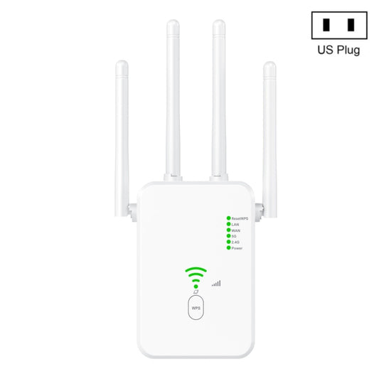 U10 1200Mbps Signal Booster WiFi Extender WiFi Antenna Dual Band 5G Wireless Signal Repeater(EU Plug) by buy2fix