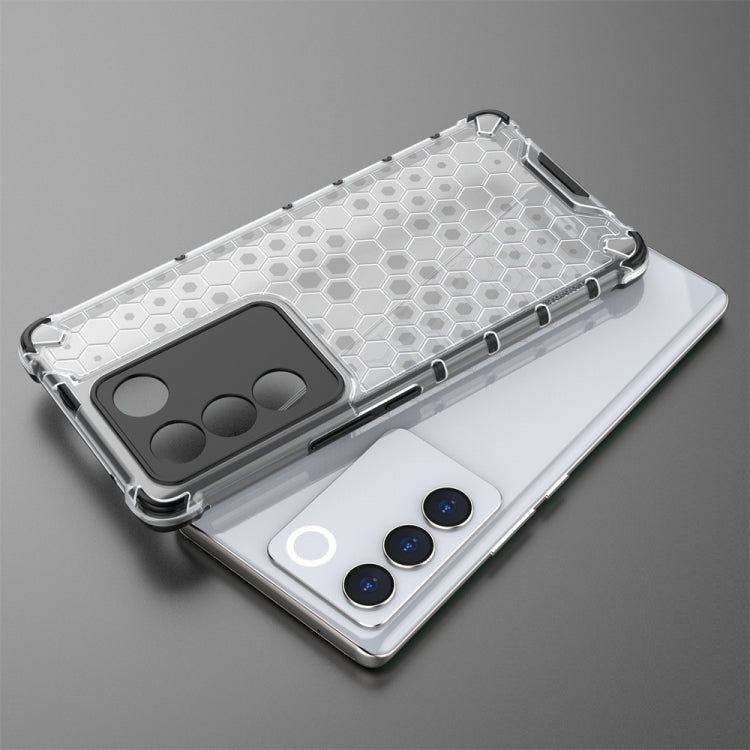 For vivo V27 / V27 Pro Shockproof Honeycomb Phone Case(White) by buy2fix