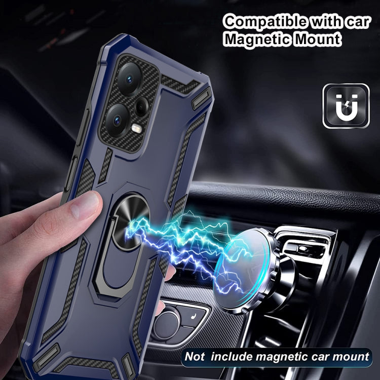 For Redmi Note 12 Pro 5G Global / Poco X5 Pro Warship Armor 2 in 1 Shockproof Phone Case(Black) by buy2fix