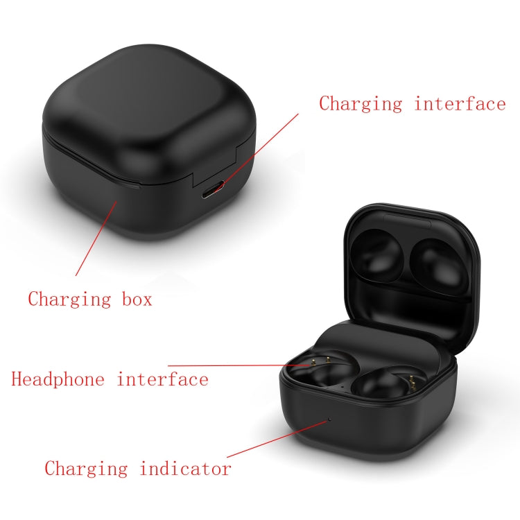 For Samsung Galaxy Buds2 Pro SM-R510 Wireless Earphone Charging Box(Black) by buy2fix