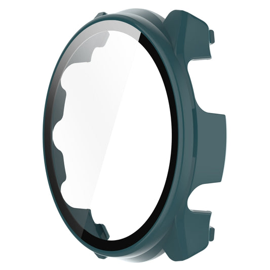For Garmin Forerunner 965 PC + Toughened Film Integrated Watch Protective Case(Green) by buy2fix