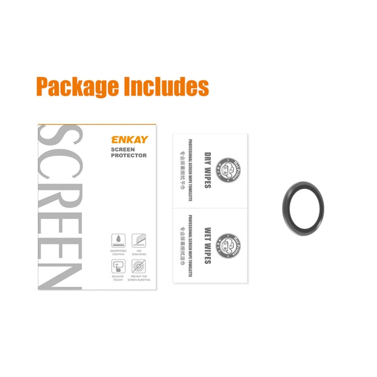 For HUAWEI P60 / P60 Pro / P60 Art ENKAY Hat-Prince 9H Rear Camera Lens Aluminium Alloy Tempered Glass Film(Black) by ENKAY