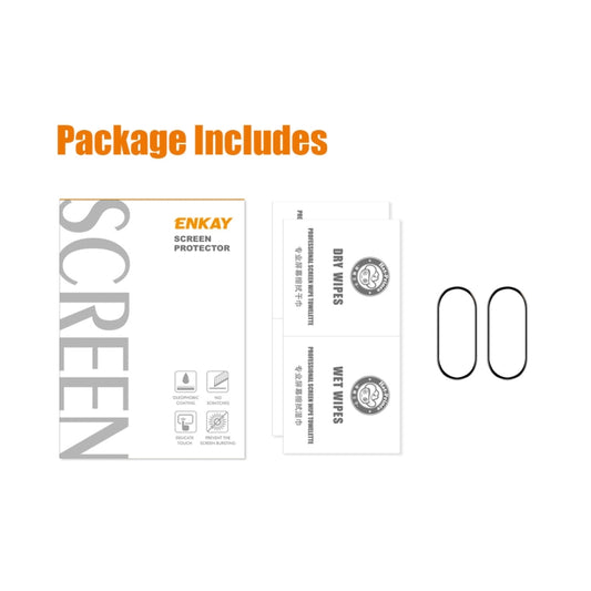 2pcs For Xiaomi Band 8 ENKAY Hat-Prince 3D Full Coverage Soft PC Edge + PMMA HD Screen Protector Film by ENKAY