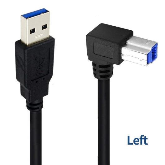 JUNSUNMAY USB 3.0 A Male to USB 3.0 B Male Adapter Cable Cord 1.6ft/0.5M for Docking Station, External Hard Drivers, Scanner, Printer and More(Left) by JUNSUNMAY