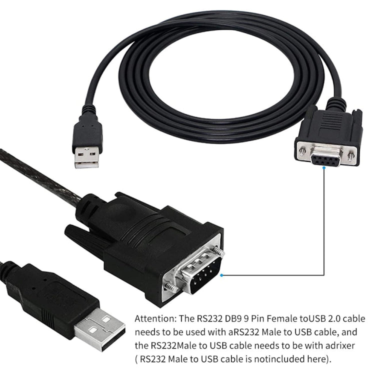 JUNSUNMAY 6 Feet RS232 DB9 Female to USB 2.0 Cable Only Use for Programmable Logic Controller by JUNSUNMAY