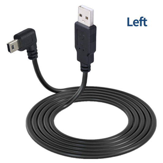 JUNSUNMAY 5 Feet USB A 2.0 to Mini B 5 Pin Charger Cable Cord, Length: 1.5m(Left) by JUNSUNMAY