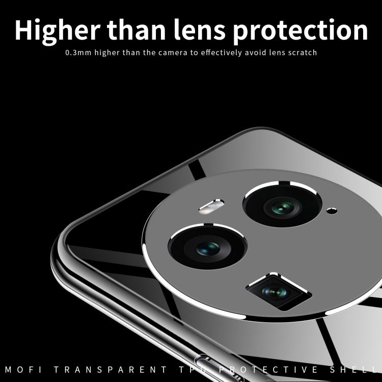 For OPPO Find X6 MOFI Ming Series Ultra-thin TPU Phone Case(Transparent) by MOFI