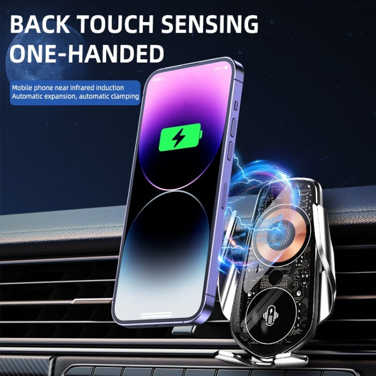 Q8 Universal Air Vent Mount Magnetic Mobile Phone Wireless Charging Car Holder without Start Button(Black) by buy2fix