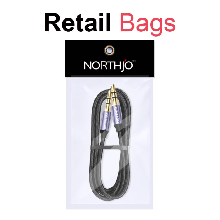NORTHJO MTM04 4 Pole 3.5mm Male to Male Stereo Audio Aux Cable, Length:3m by NORTHJO