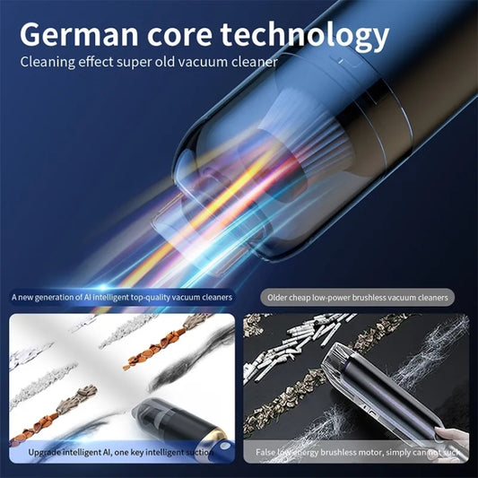 P9 Mini Portable Wireless Big Power Rechargeable Wet Dry Auto Car Vacuum Cleaner(Black) by buy2fix