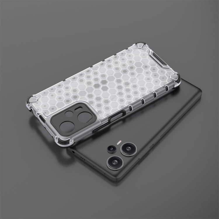 For Xiaomi Poco F5 Pro Shockproof Honeycomb Phone Case(Black) by buy2fix