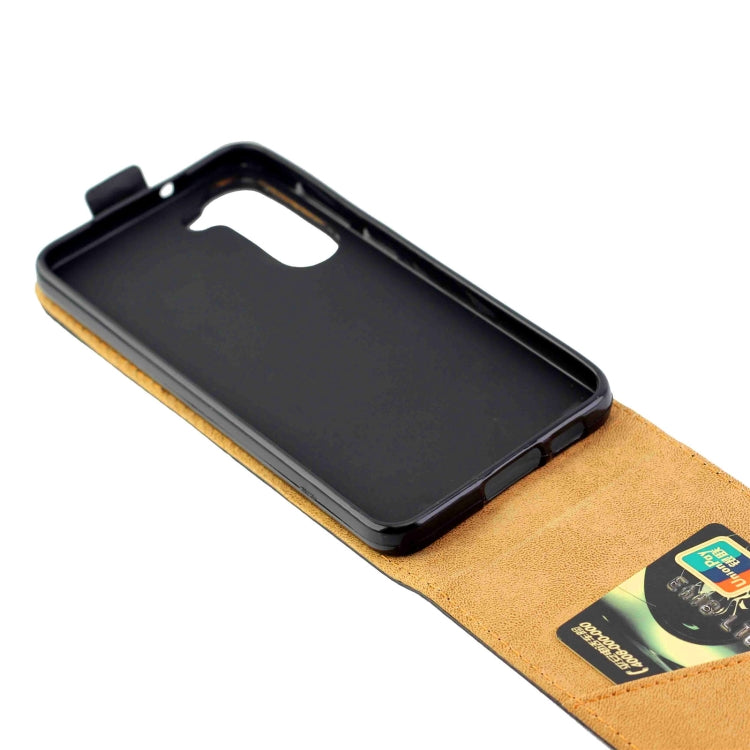 For Samsung Galaxy S23+ 5G Vertical Flip Leather Phone Case with Card Slot(Black) by buy2fix