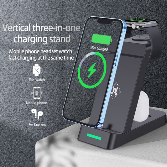 B20 18W 3 in 1 Wireless Charger Stand Charger Dock for iPhone Apple Watch Series(White) by buy2fix