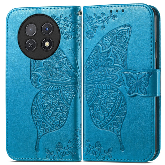 For Huawei Enjoy 60X Butterfly Love Flower Embossed Leather Phone Case(Blue) by buy2fix