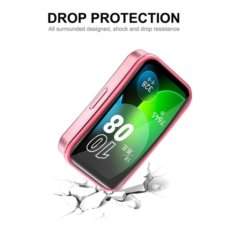 For Huawei Band 10 / 9 / 8 ENKAY Hat-Prince Full Coverage Electroplated Soft TPU Case with Screen Protection(Dark Green) by ENKAY