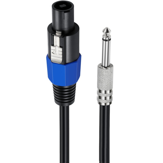 JUNSUNMAY Speakon Male to 6.35mm Male Audio Speaker Adapter Cable with Snap Lock, Length:25FT by JUNSUNMAY