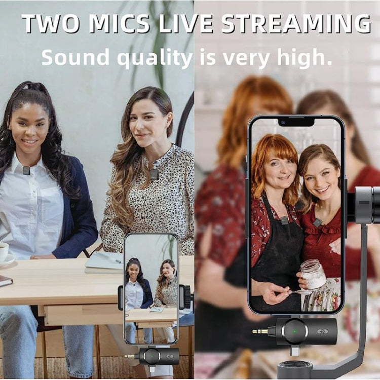 One by Two 3 in 1 Mini Wireless Lavalier Microphone for iPhone / iPad / Android / PC Camera by buy2fix