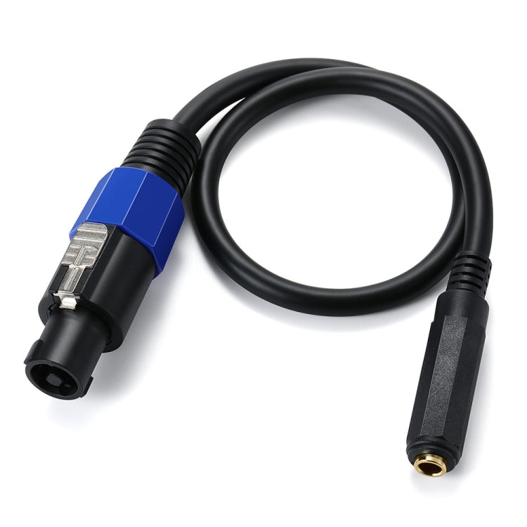 JUNSUNMAY Speakon Male to 6.35mm Female Audio Speaker Adapter Cable with Snap Lock, Length: 50cm by JUNSUNMAY