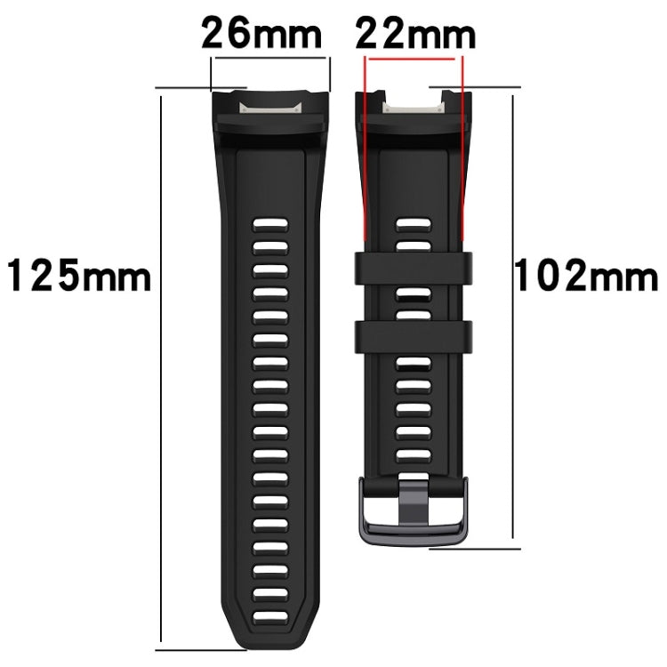 For Garmin Instinct 2X Sports Silicone Replacement Watch Band(Black) by buy2fix