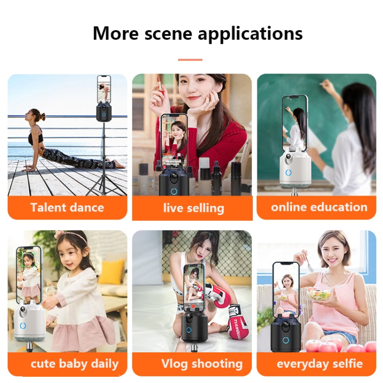 YUNTENG T7 360 Degree Rotation Desktop Smart PTZ Support Automatic Tracking(Black) by buy2fix