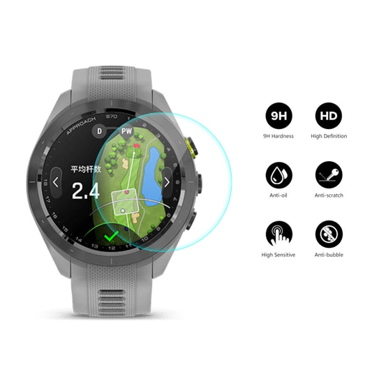For Garmin Approach S70 42mm 2pcs ENKAY 0.2mm 9H Tempered Glass Screen Protector Watch Film by ENKAY