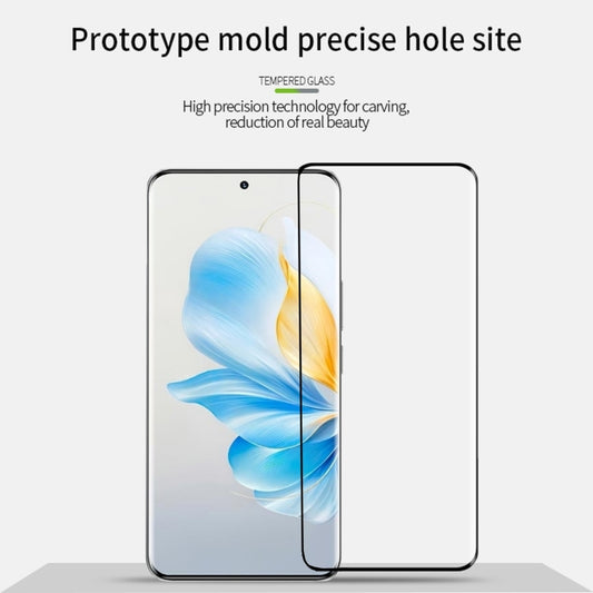 For Honor 100 MOFI 9H 3D Hot Bending Tempered Glass Film(Black) by MOFI