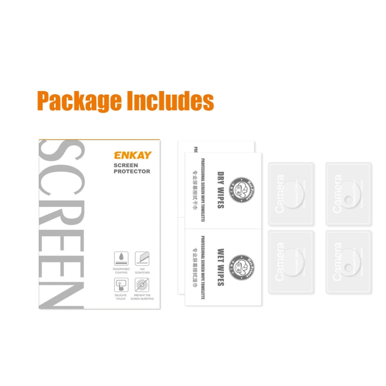For Honor 90 2Sets ENKAY Hat-Prince 9H Rear Camera Lens Tempered Glass Film by ENKAY