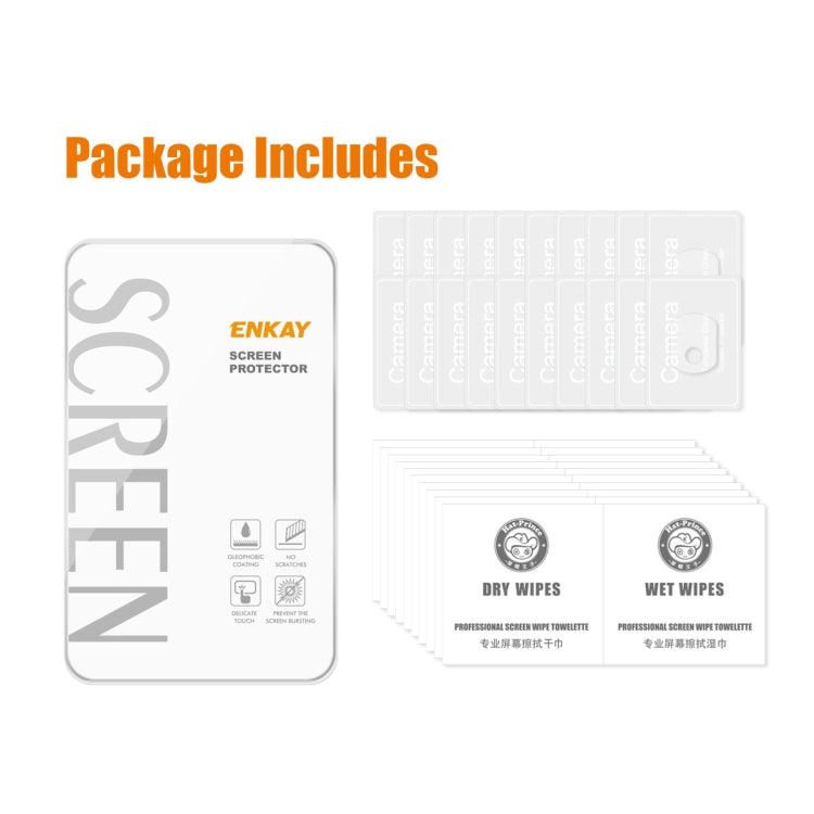 For Honor 90 Pro 10Sets ENKAY Hat-Prince 9H Rear Camera Lens Tempered Glass Film by ENKAY