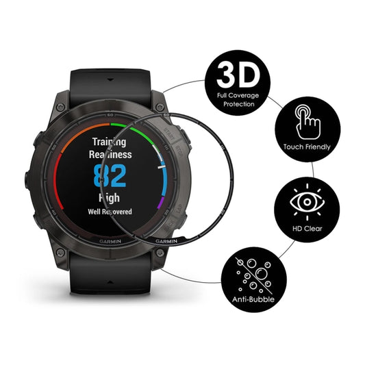 For Garmin Fenix 7S Pro 5pcs ENKAY 3D Full Coverage Soft PC Edge PMMA HD Screen Protector Film by ENKAY