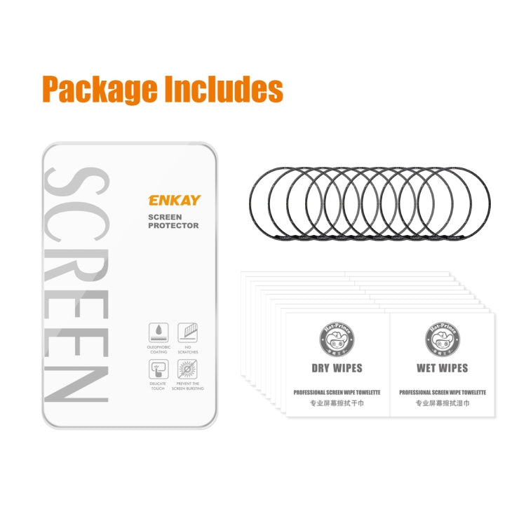 For Garmin Fenix 7S Pro 10pcs ENKAY 3D Full Coverage Soft PC Edge PMMA HD Screen Protector Film by ENKAY