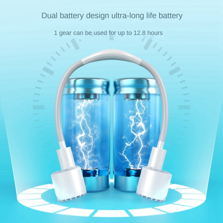 Long Life Twin-head Turbine Bladeless Neck Lazy Sports Fan(White) by buy2fix