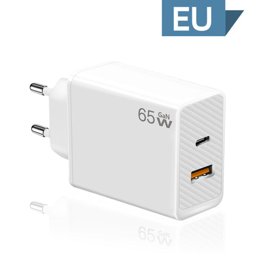 GaN PD48W Type-C PD3.0 + USB3.0 Notebook Adapter for MacBook Series ,EU Plug(White) by buy2fix