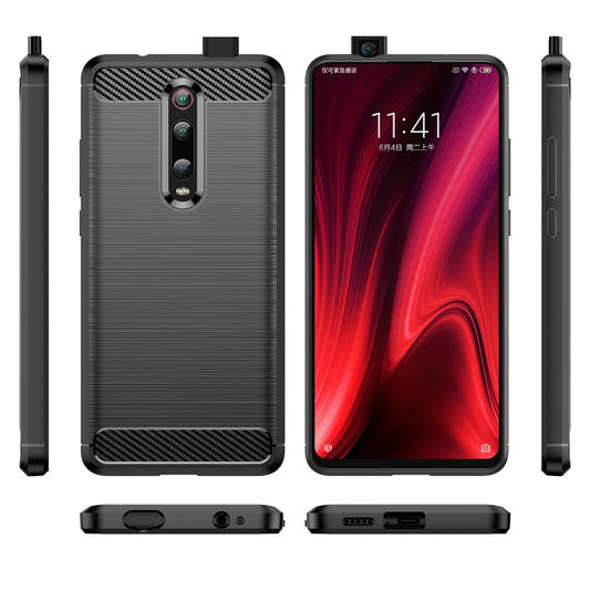 For Xiaomi Redmi K20 / K20 Pro / Mi 9T / 9T Pro Brushed Texture Carbon Fiber TPU Case by buy2fix
