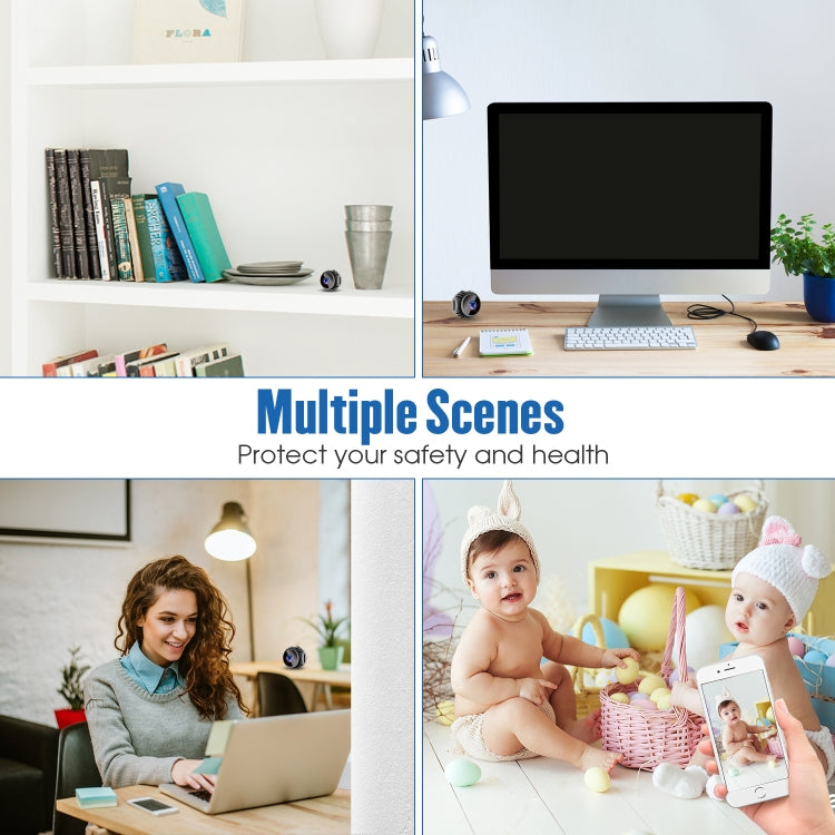 W8 Mini Camera HD 1080P Night Vision Battery Video Surveillance Wifi Smart Home Camera(Black) by buy2fix