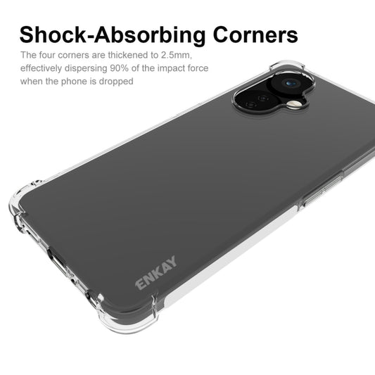 For OnePlus Nord CE 3 5G ENKAY Transparent TPU Shockproof Phone Case with Glass Film by ENKAY