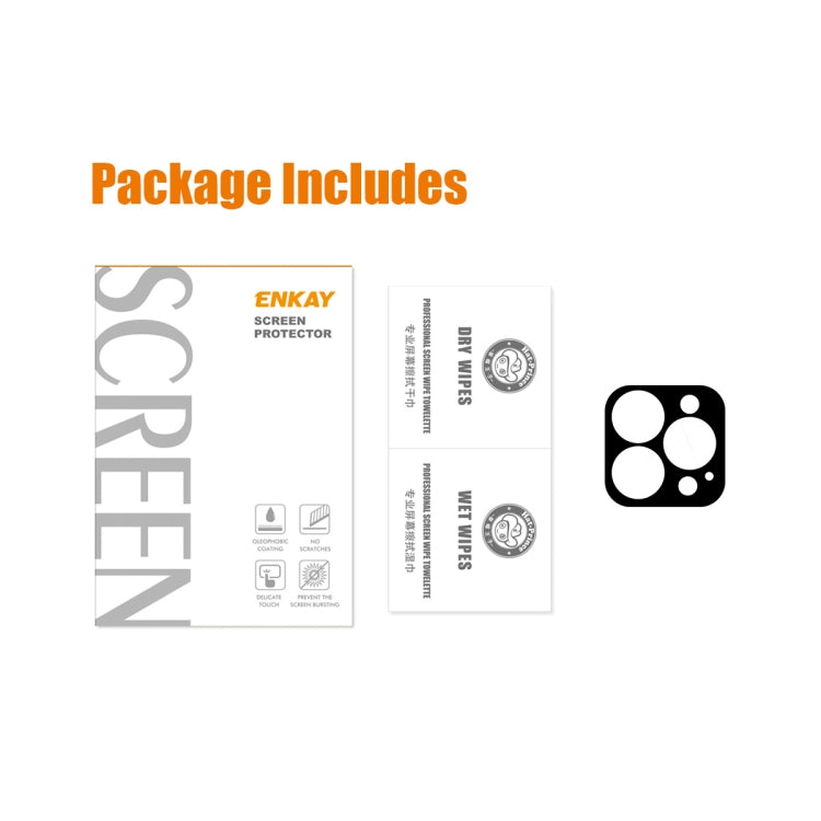 For iPhone 15 Pro / 15 Pro Max ENKAY Hat-Prince 9H Rear Camera Lens Tempered Glass Film by ENKAY