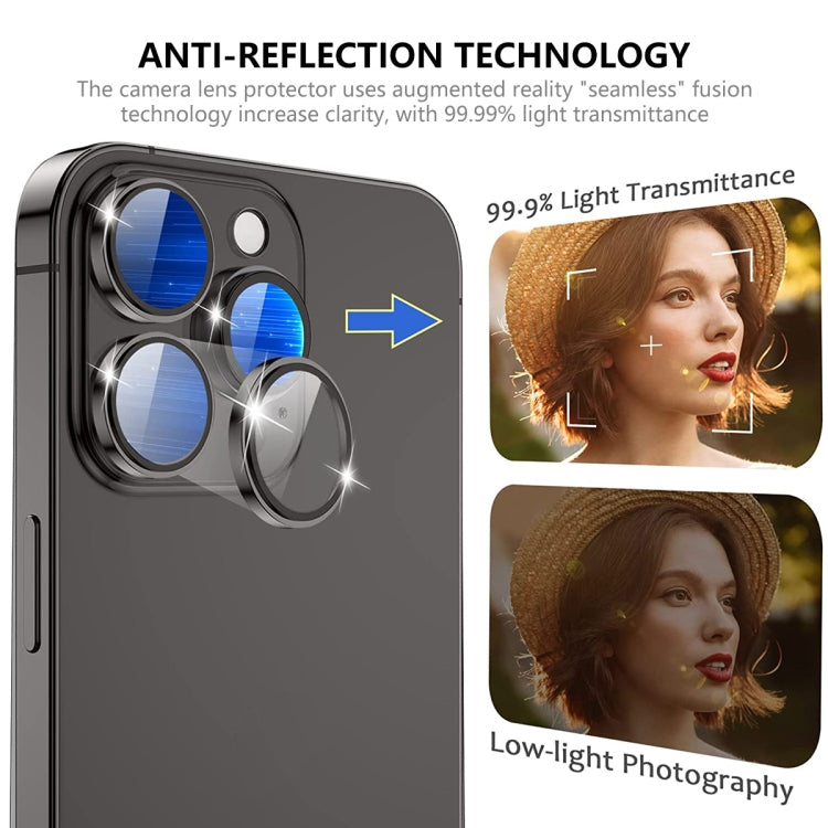 For iPhone 15 Pro / 15 Pro Max ENKAY AR Anti-reflection Camera Lens Glass Full Film(Black) by ENKAY
